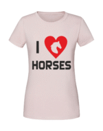 Damska koszulka  z nadrukiem – I love horse