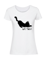 Damska koszulka  z nadrukiem – Cat Yoga