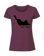 Damska koszulka  z nadrukiem – Cat Yoga - obrazek 3