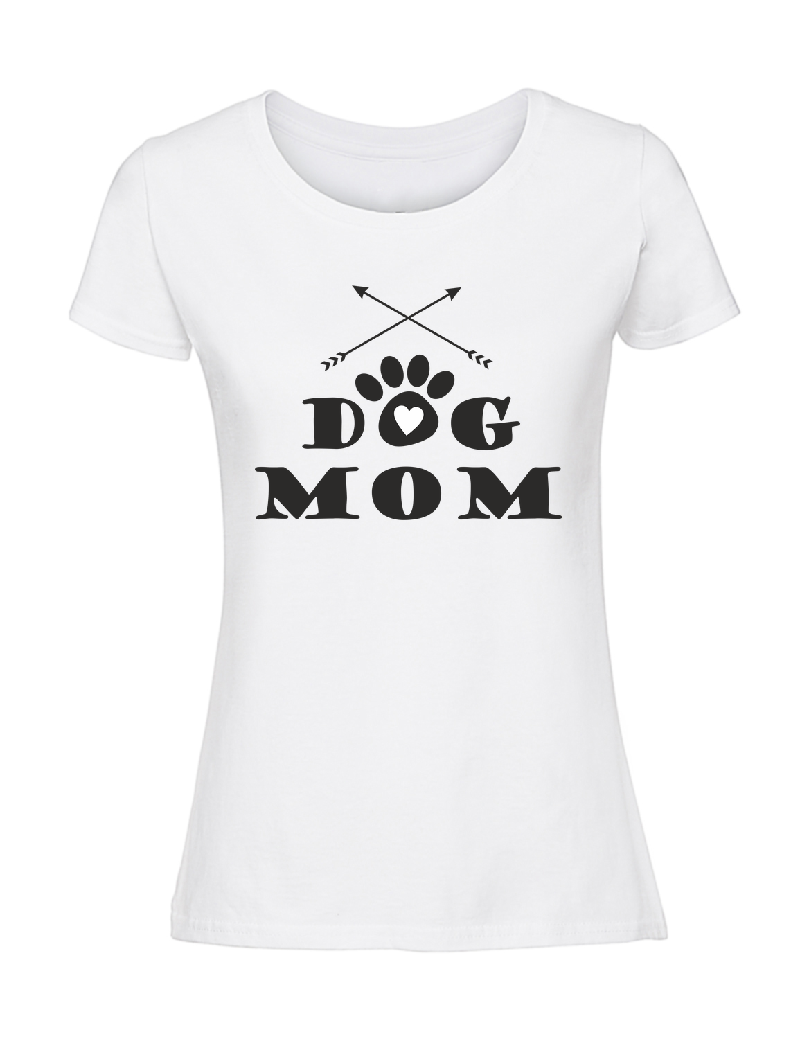 ZZ00064_biala.png Damska koszulka z nadrukiem – Dog Mom 1 - obrazek 1