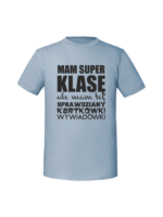 Męska koszulka z nadrukiem - Mam super klase ale mam tez sprawdziany kartkowki - obrazek 6