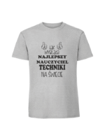 Męska koszulka z nadrukiem - TAK WYGLADA NAJLEPSZY NAUCZYCIEL TECHNIKI - obrazek 7
