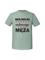 Męska koszulka z nadrukiem - moja zona ma cudownego meza