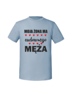 Męska koszulka z nadrukiem - moja zona ma cudownego meza - obrazek 3