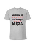 Męska koszulka z nadrukiem - moja zona ma cudownego meza - obrazek 4