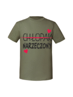 Męska koszulka z nadrukiem - Chłopak Narzeczony - obrazek 4