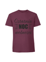 Męska koszulka z nadrukiem - OSTATNIA NOC WOLNOSCI