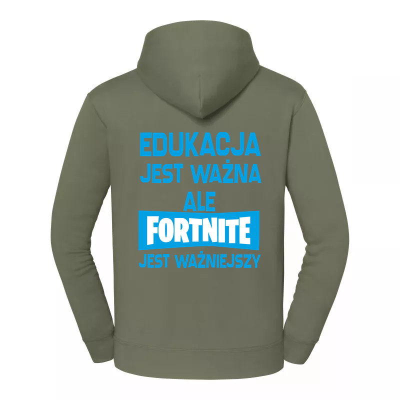 Bluza z nadrukiem - EDUKACJA JEST WAŻNA ALE FORTNITE JEST WAŻNIEJSZY v2 - obrazek 3