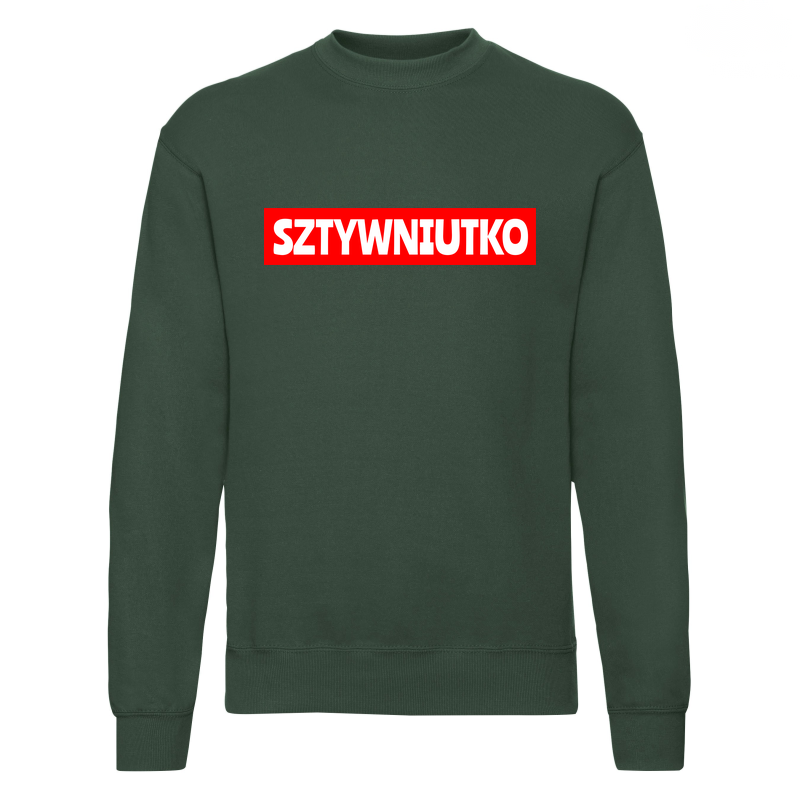 10_sztywniutko_v1__green Bluza z nadrukiem - sztywniutko v1 - obrazek 1
