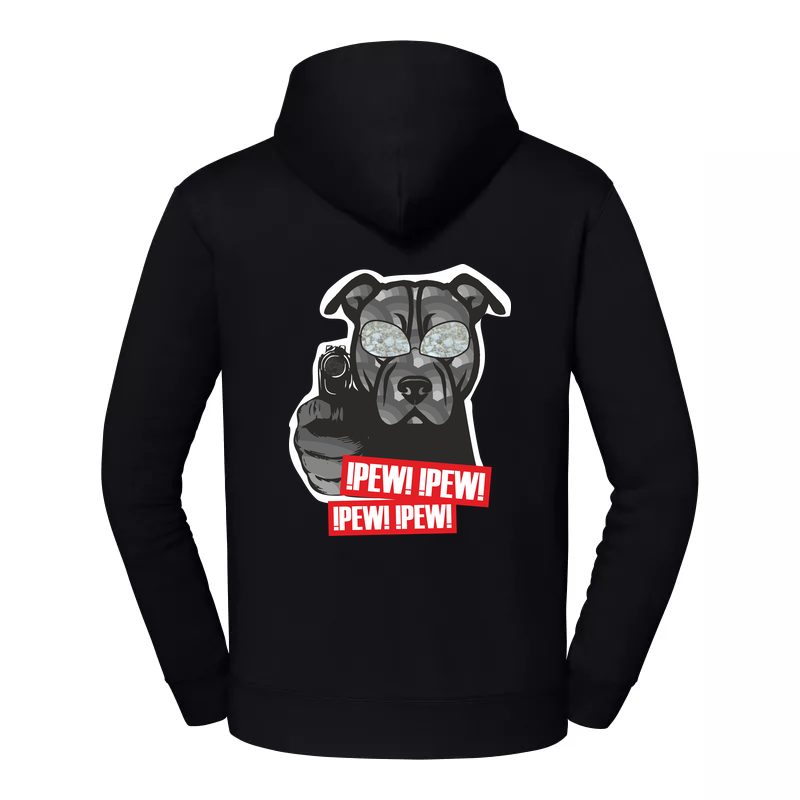 Bluza z nadrukiem - Pew Pew Pitbull - obrazek 1