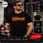 Męska koszulka z nadrukiem - Halloween Dynia