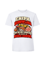 Męska koszulka z nadrukiem - Ekipa budowlana - obrazek 3