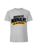 Męska koszulka z nadrukiem - Miałem być normalny v2 - obrazek 4