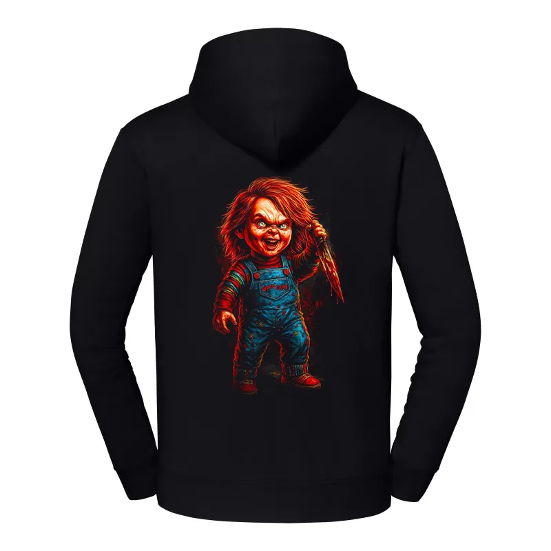 halb0002_czarny Bluza z kapturem Halloween – Chucky v3 - obrazek 1