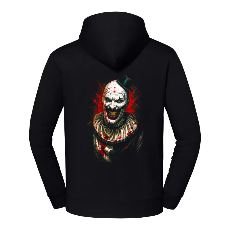 halb0020_czarny Bluza z kapturem Halloween – Klaun czapkav2 - obrazek 1