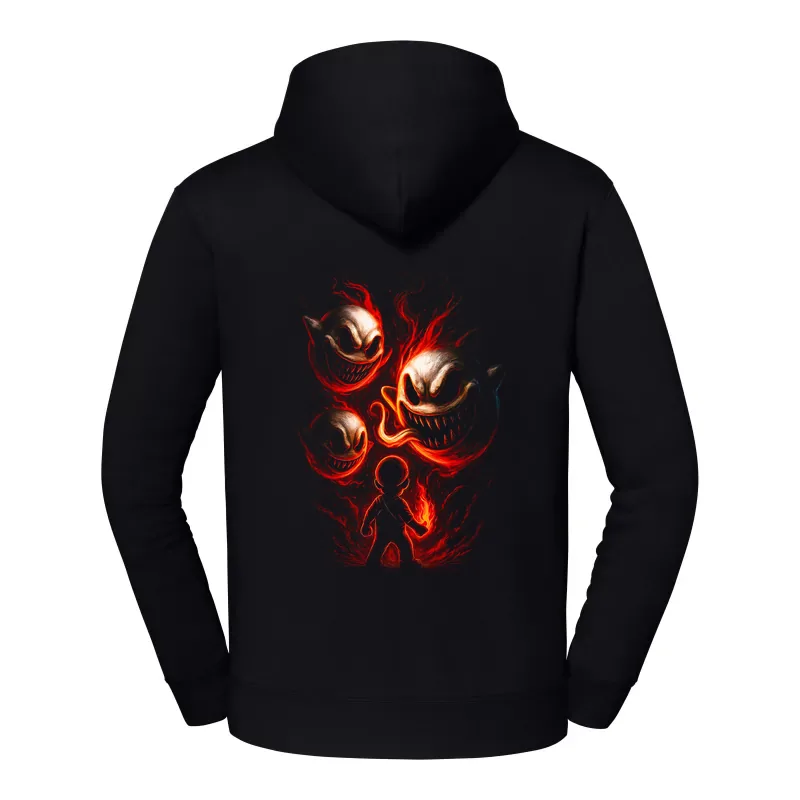 halb0028_czarny Bluza z kapturem Halloween – Mario - obrazek 1