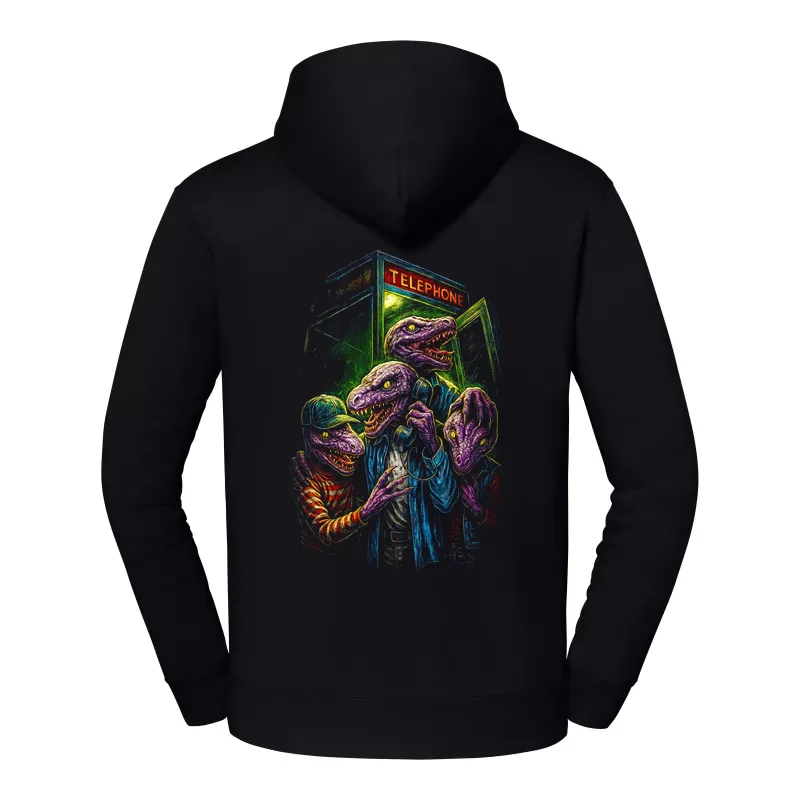 halb0084_czarny Bluza z kapturem Halloween – Telephone - obrazek 1