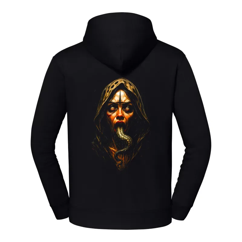 halb0099_czarny Bluza z kapturem Halloween – Upiorny kaptur - obrazek 1