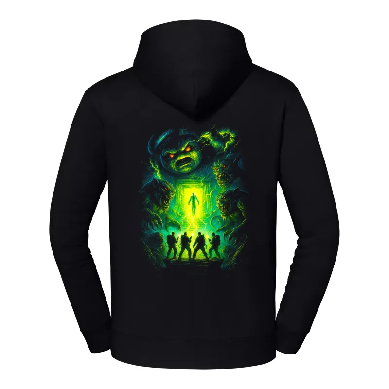 halb0100_czarny Bluza z kapturem Halloween – Upiorny korytarz - obrazek 1