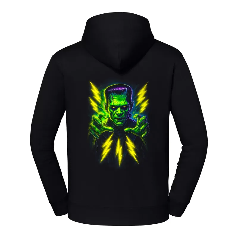 halb0110_czarny Bluza z kapturem Halloween – Zombie - obrazek 1