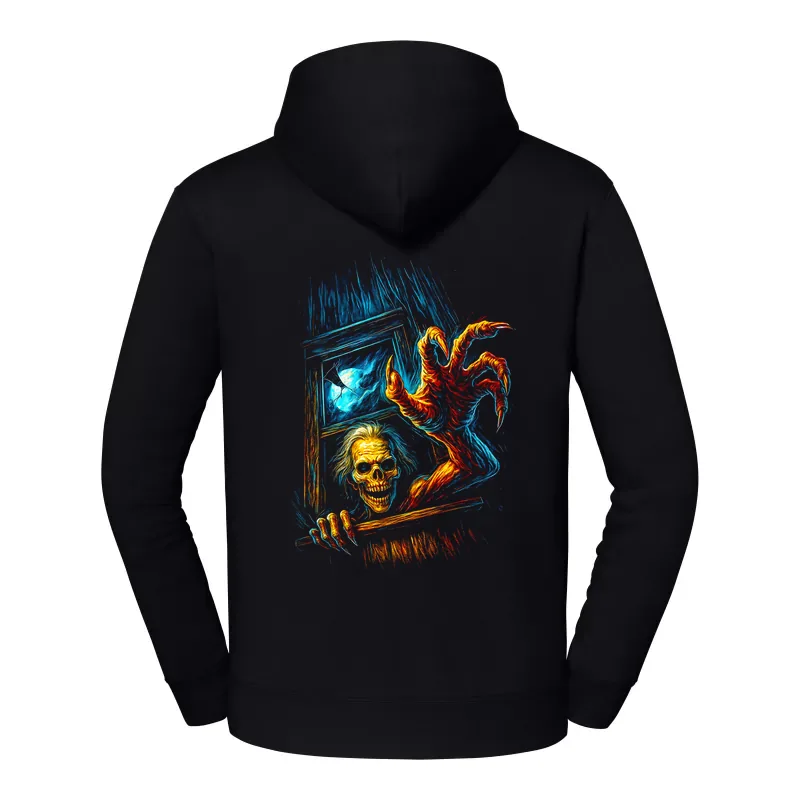 halb0113_czarny Bluza z kapturem Halloween – Strach - obrazek 1