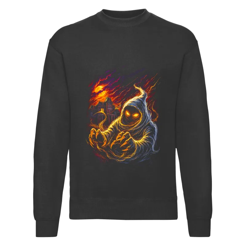 haln0010_czarny Bluza bez kaptura Halloween – Duch szpony - obrazek 1