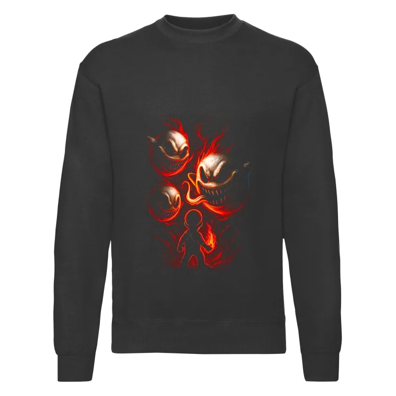 haln0028_czarny Bluza bez kaptura Halloween – Mario - obrazek 1