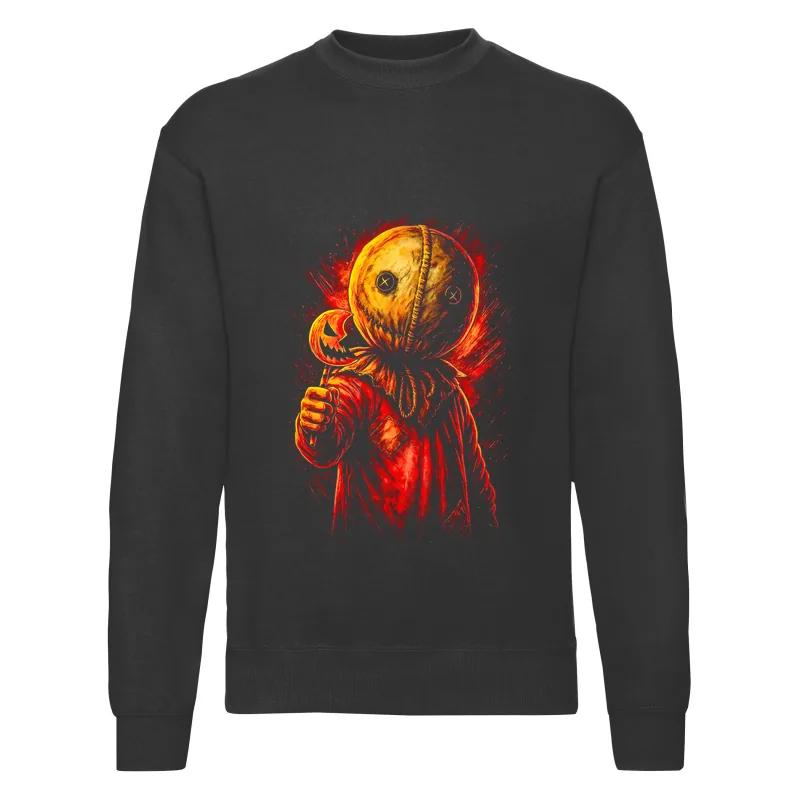 haln0040_czarny Bluza bez kaptura Halloween – Upiorny lizak - obrazek 1
