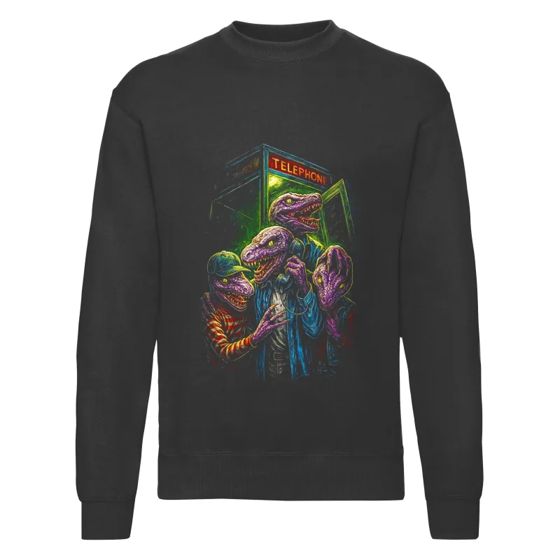 haln0084_czarny Bluza bez kaptura Halloween – Telephone - obrazek 1