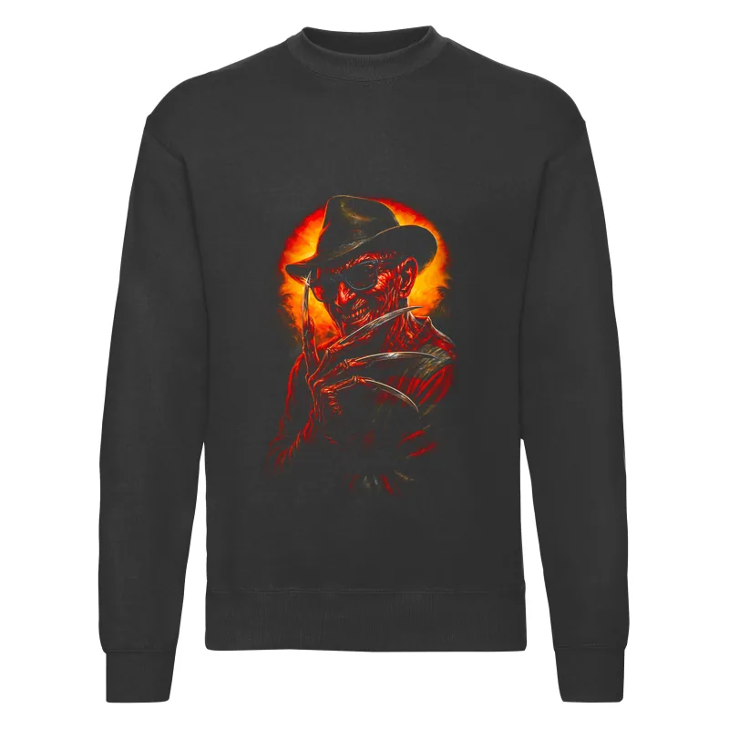 haln0105_czarny Bluza bez kaptura Halloween – Upiorny szpony - obrazek 1