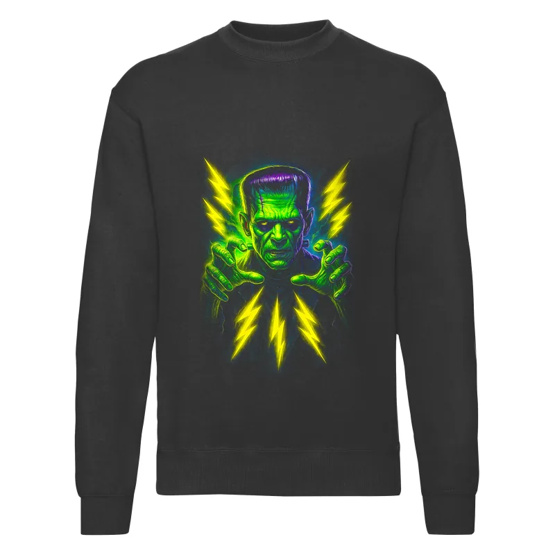 haln0110_czarny Bluza bez kaptura Halloween – Zombie - obrazek 1