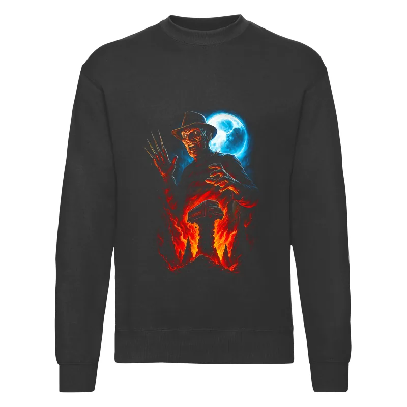 haln0112_czarny Bluza bez kaptura Halloween – Strach 1 - obrazek 1