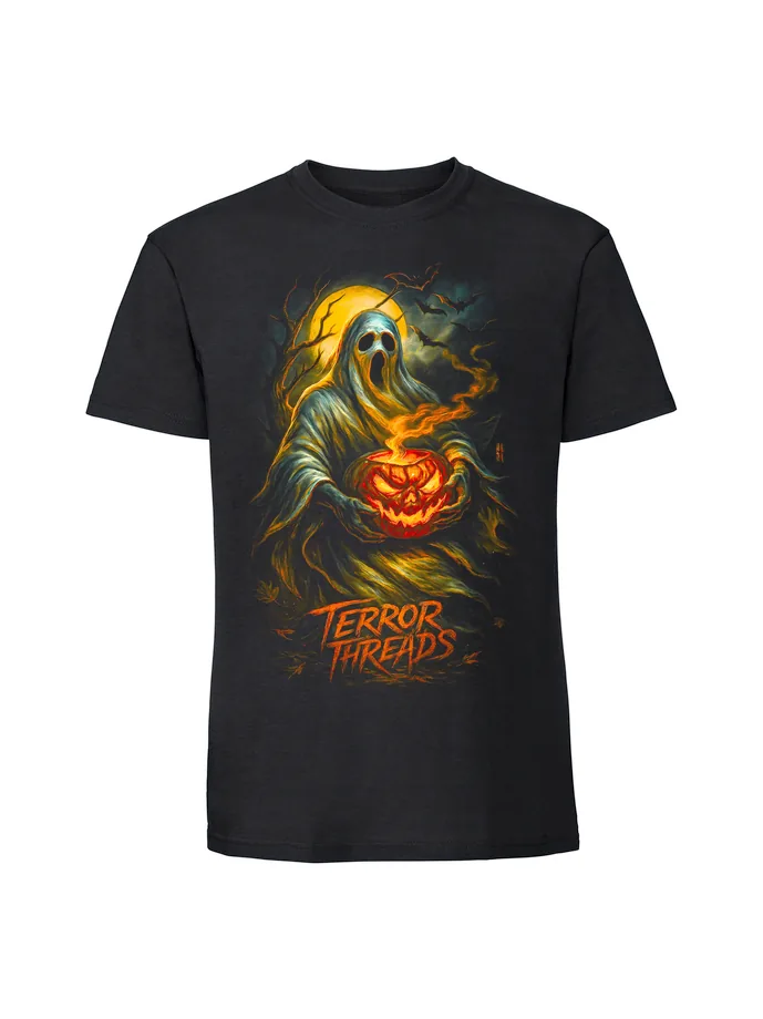 halt0036_czarny Koszulka Halloween z nadrukiem – Terror threads - obrazek 1