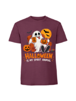 Męska koszulka z nadrukiem - Halloween Duszek - obrazek 2